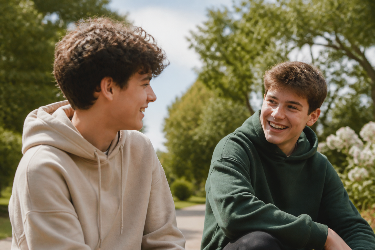 Friends spending time together outdoors